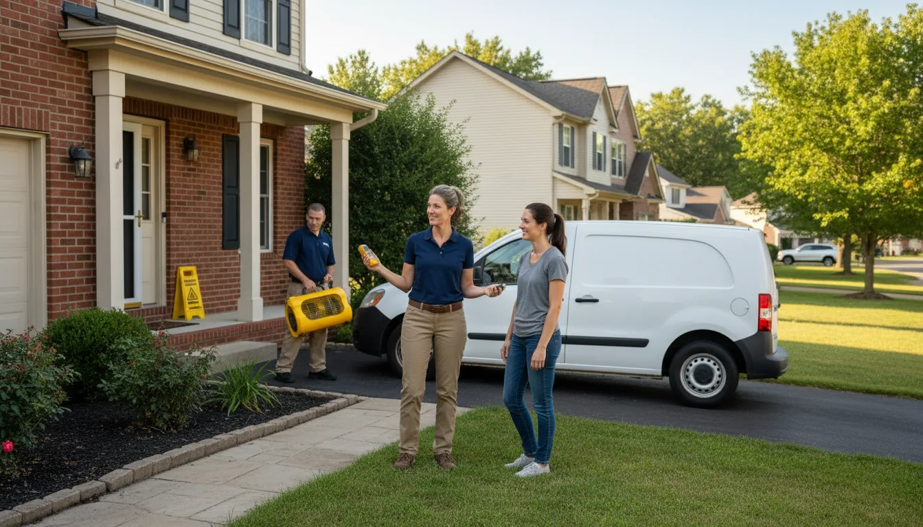 Residential water damage restoration in La Plata, MD